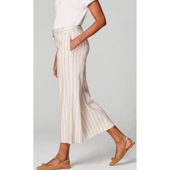 J Jill High Rise Linen Stretch Pants - Picture 1 of 7